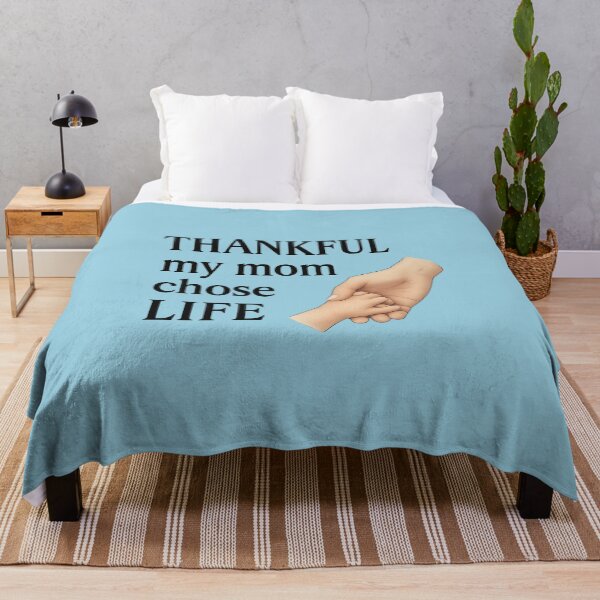 Item preview, Thankful My Mom Chose LIFE – Mother & Baby Hand Design designed and sold by Twittlefish.