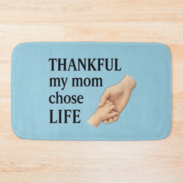 Item preview, Thankful My Mom Chose LIFE – Mother & Baby Hand Design designed and sold by Twittlefish.
