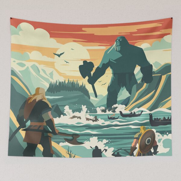 Item preview, BLOOD RAGE - Inspired Poster / Retro Board Game Poster / Wall Art Print / Fantasy, Board Game, RPG, DnD / Home Decor Gift Idea designed and sold by RoleplayRealm.