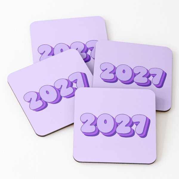 Item preview, 2027 Year - Twenty Twenty Seven - Pale Purple - Lavender - Lilac - Royal Purple - Typography - New Year 2027 designed and sold by TheIconShop.