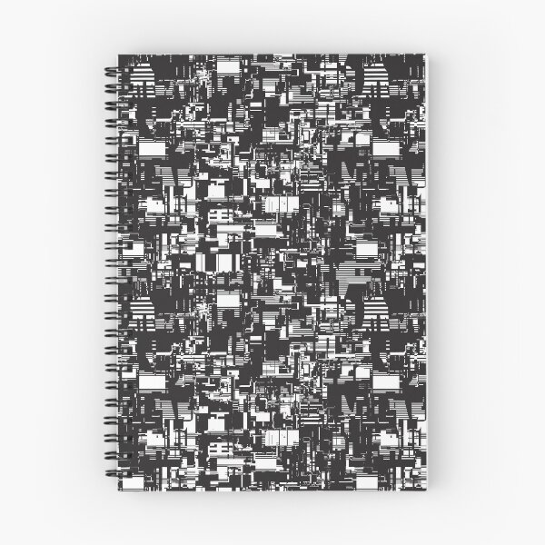 Item preview, Glitch Tech Pattern – Black and White Cyber Abstract Design designed and sold by myprintedgems.