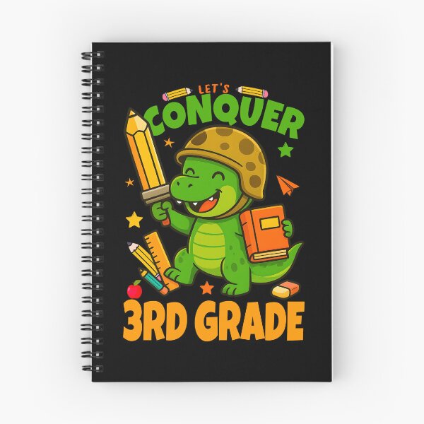 Item preview, Let's Conquer Third Grade Funny Dino Back to School  designed and sold by tigger shop.