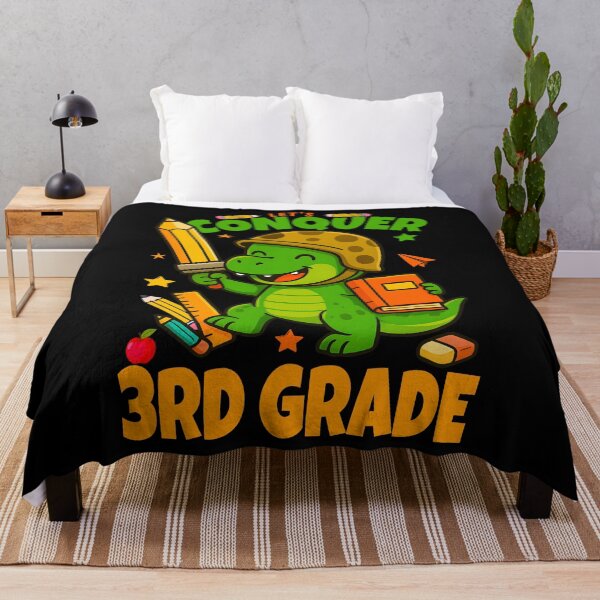 Item preview, Let's Conquer Third Grade Funny Dino Back to School  designed and sold by tigger shop.