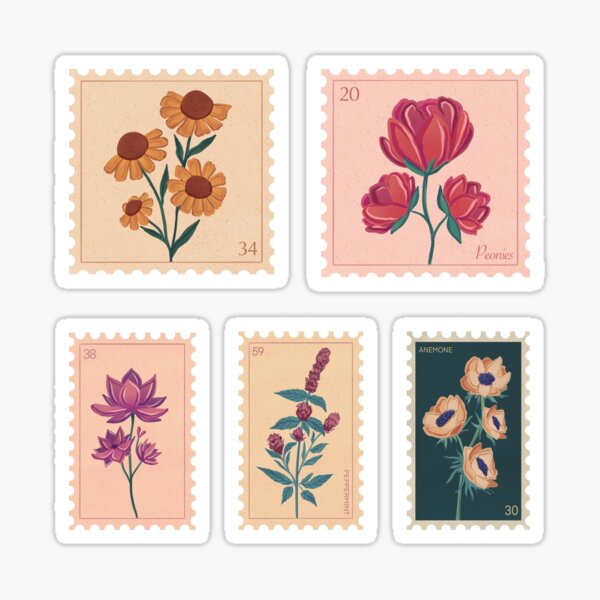 Item preview, Elegant Floral Stamp Set designed and sold by koodoodles.