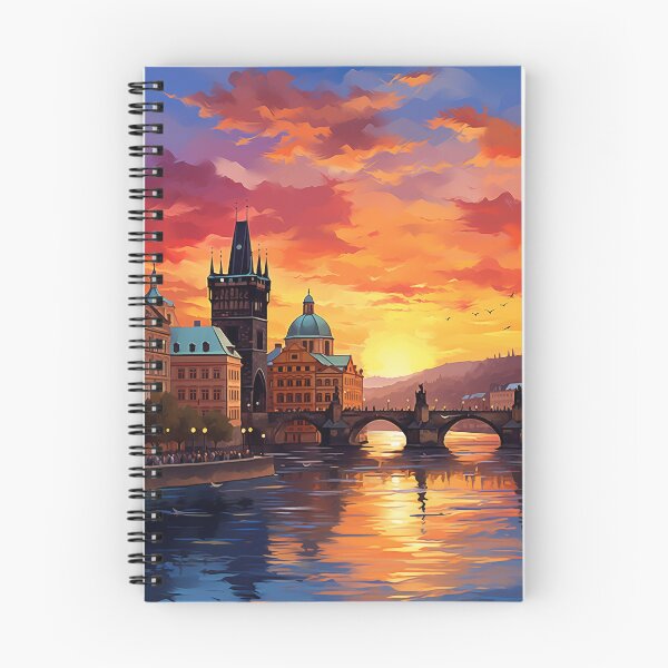 Item preview, Dramatic Sunset Over the Iconic Charles Bridge in Prague designed and sold by Anuchartl.