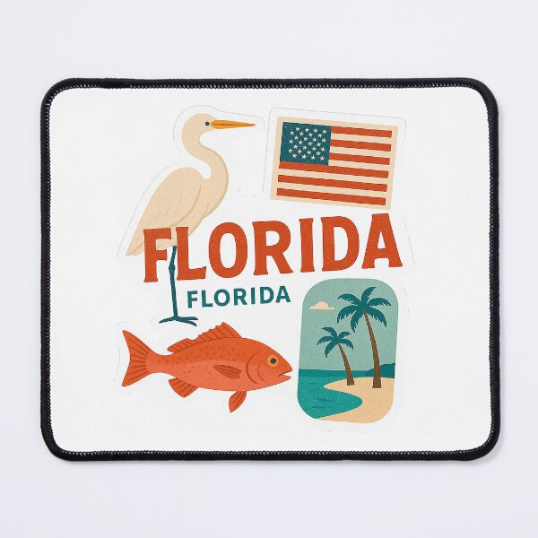Artikelvorschau, Florida Reiseaufkleber-Kunstdesign, Reisekunst entworfen und verkauft von SusannesArtShop.