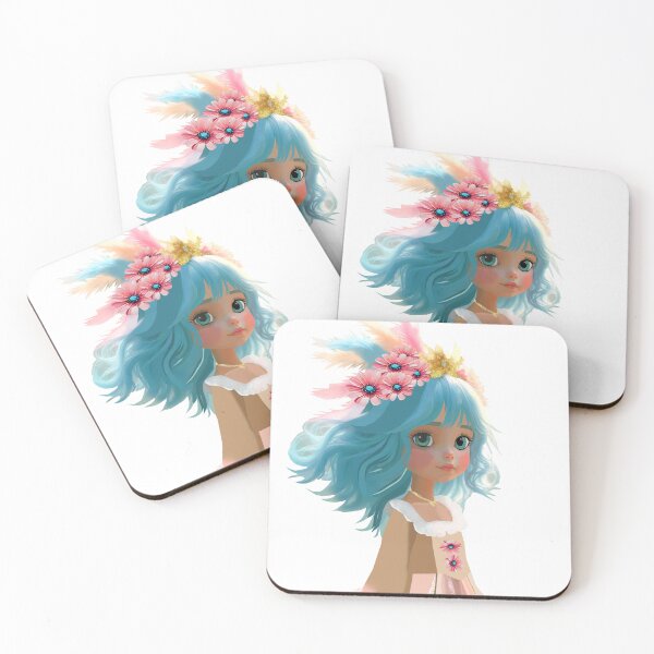 Item preview, Flower Fairy: T-shirt with Fairy print in neon blue, pink and yellow by Felia Design Digital Art designed and sold by Felia001.