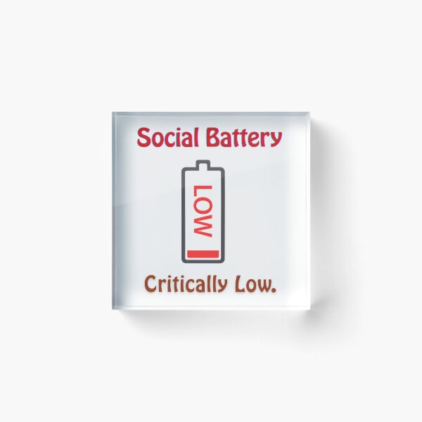 Item preview, Social Battery Critically Low – Introvert Humor Quote Design designed and sold by Quirk & Calm Studio.