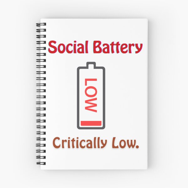 Item preview, Social Battery Critically Low – Introvert Humor Quote Design designed and sold by Quirk & Calm Studio.