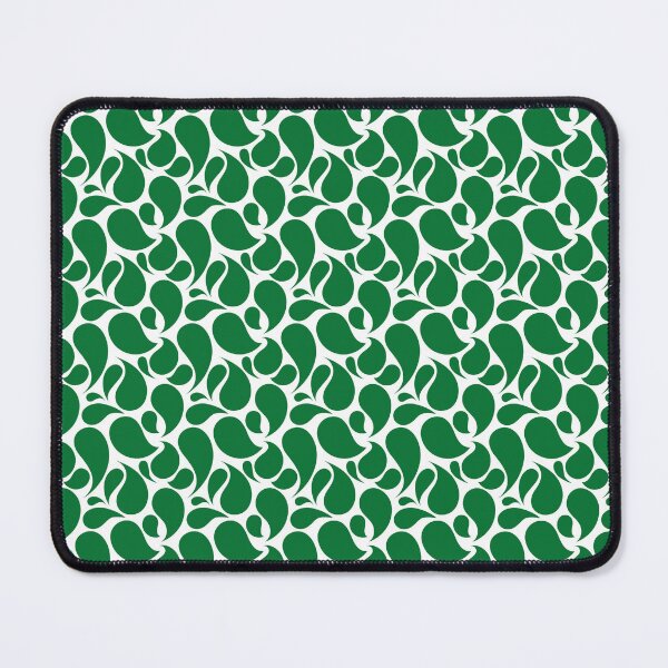 Item preview, Minimal Emerald Green Paisley – Flat Seamless Pattern on White designed and sold by EmeraldeaArt.
