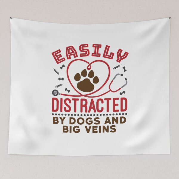 Item preview, Nurse Dog Mom Easily Distracted by Dogs and Big Veins designed and sold by jaygo.
