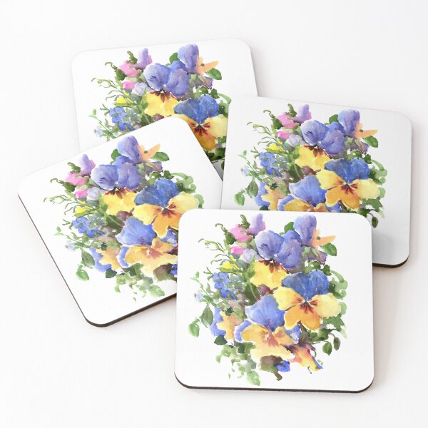 Item preview, Colorful Pansy Flowers designed and sold by surenart.