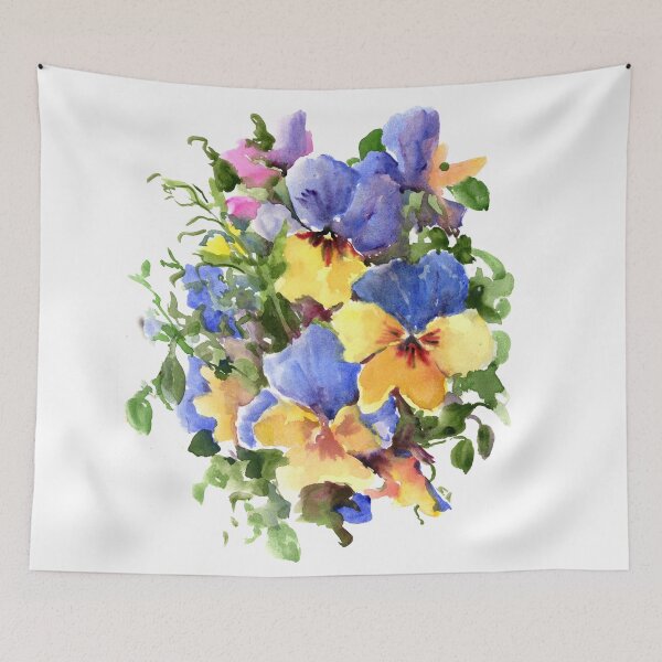 Item preview, Colorful Pansy Flowers designed and sold by surenart.