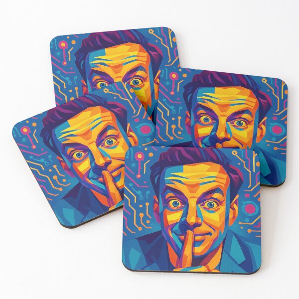 Item preview, Richard Feynman Science Icon Low Poly Vector Art designed and sold by kakarikihill.