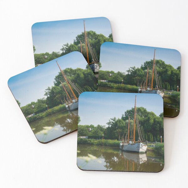 Item preview, Still Reflections – Vintage Boat on a Calm River designed and sold by Ellaire.