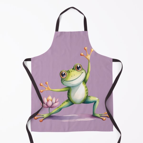 Item preview, Yoga Frog With Lotus Watercolor designed and sold by KateLeap.