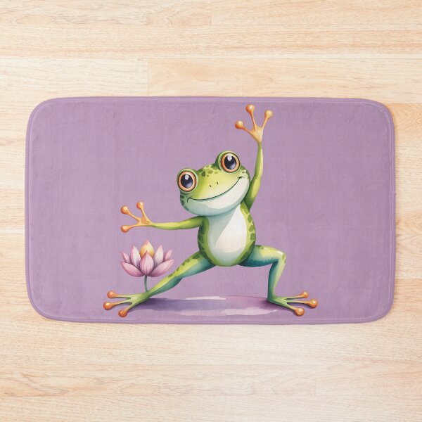 Item preview, Yoga Frog With Lotus Watercolor designed and sold by KateLeap.