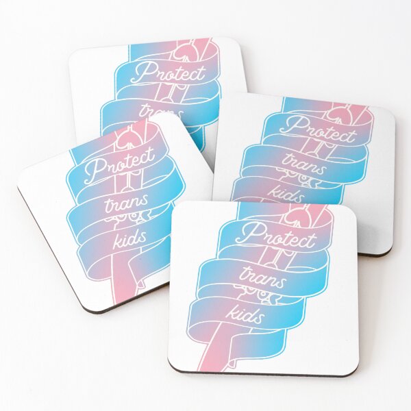Item preview, Protect trans kids - pink and blue background designed and sold by Ssawtell.