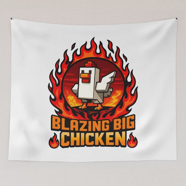 Item preview, Blazing Big Chicken on Fire Flame Funny Retro Design designed and sold by tigger shop.