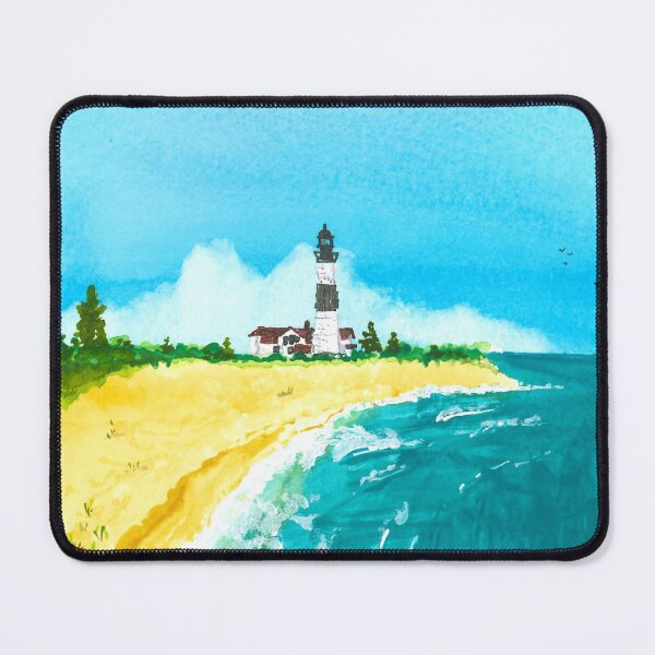 Item preview, Watercolor Beach: Ludington Lighthouse, Michigan designed and sold by Brandi Wheeler.