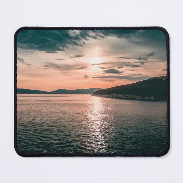 Item preview, Dusky Waters – Sunset Glow Over Coastal Cliffs designed and sold by Ellaire.