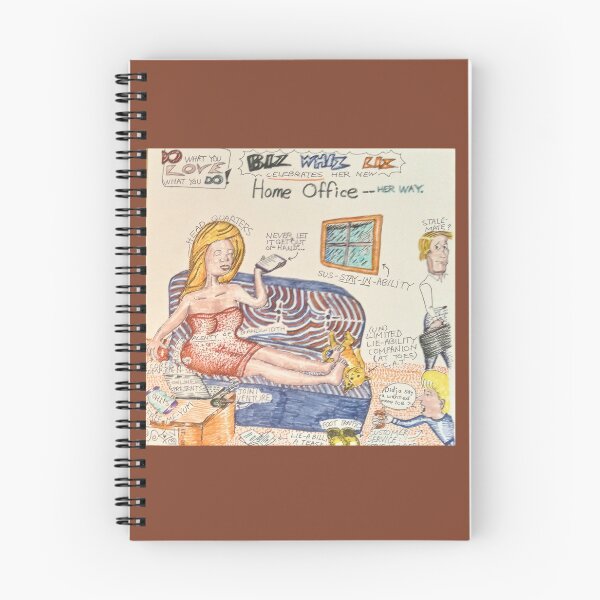 Item preview, "Biz Whiz Liz" (Home Office Her Way)  Way-Quirky-Playful Illustration designed and sold by SaVannaHBeamz4U.