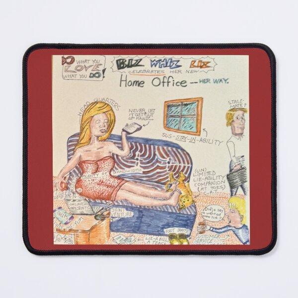Item preview, "Biz Whiz Liz" (Home Office Her Way) Way-Quirky-Playful Illustration designed and sold by SaVannaHBeamz4U.
