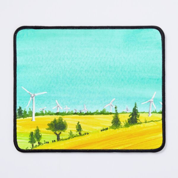 Item preview, Watercolor Windmill Fields designed and sold by Brandi Wheeler.