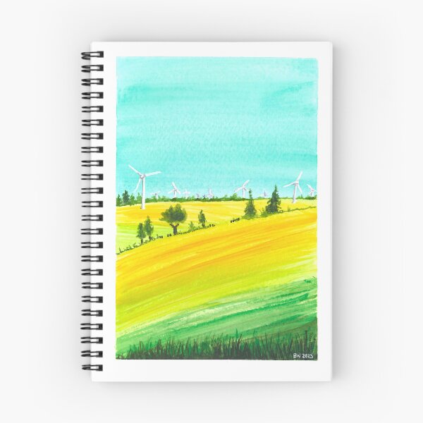 Item preview, Watercolor Windmill Fields  designed and sold by Brandi Wheeler.