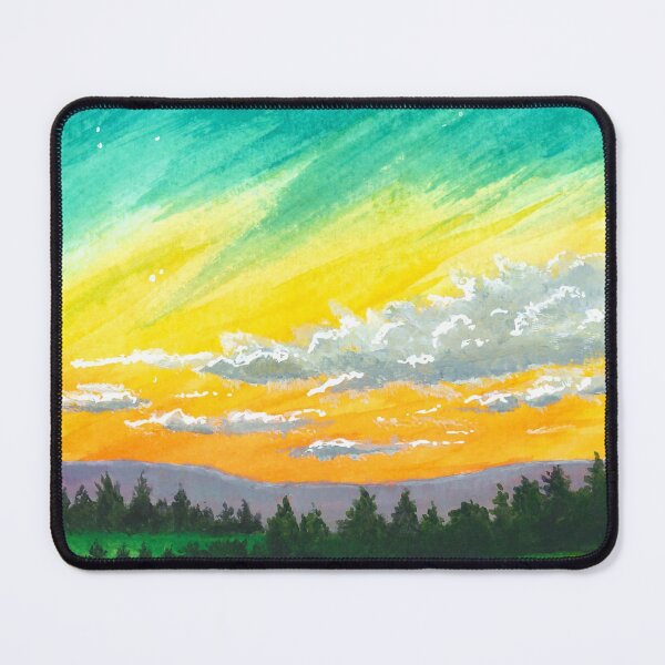 Item preview, Watercolor Sunset: Teal Field Skies designed and sold by Brandi Wheeler.
