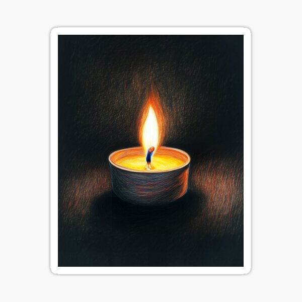Item preview, Lit Tealight Candle designed and sold by burymewithabook.