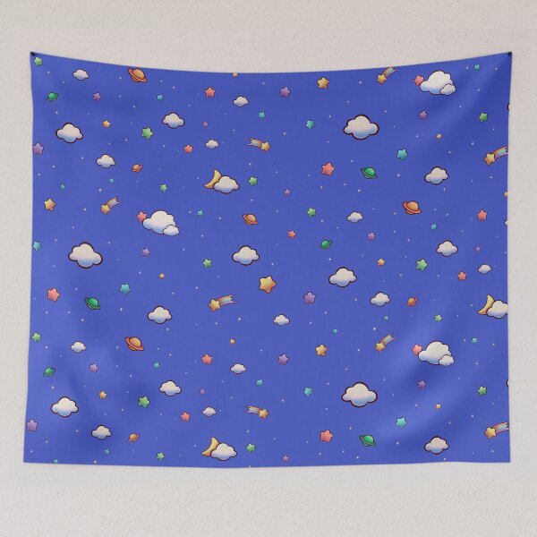 Item preview, Kawaii Galaxy Pattern – Cute Pastel Celestial Seamless Design designed and sold by Magsu.art.