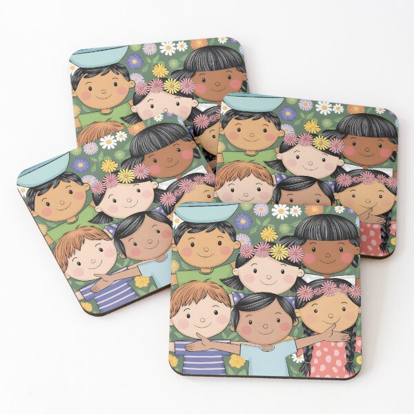 Item preview, Playful Kids with Open Arms – Cheerful Children's Illustration designed and sold by EmeraldeaArt.