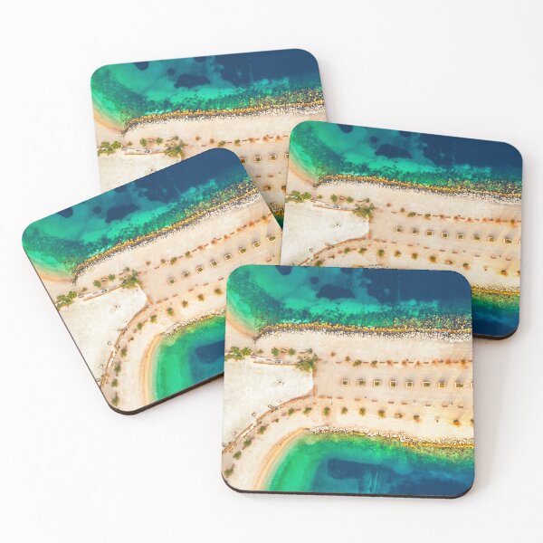Item preview, Emerald Shoreline Curve – Tropical Aerial Geometry designed and sold by Ellaire.