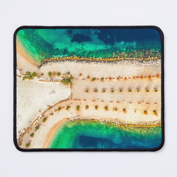 Item preview, Emerald Shoreline Curve – Tropical Aerial Geometry designed and sold by Ellaire.