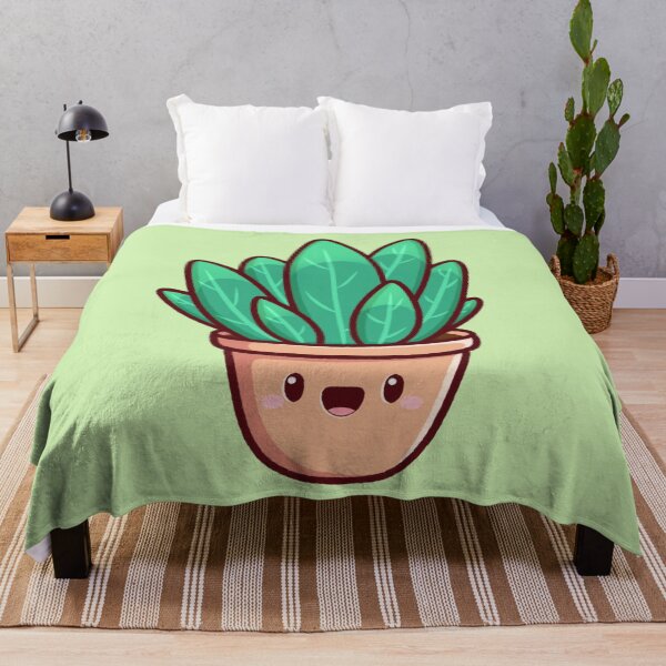 Item preview, Kawaii Happy Plant – Cute Terracotta Pot  designed and sold by Magsu.art.