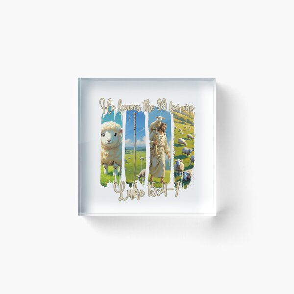 Item preview, He Leaves the 99 for Me – Lost Sheep Brushstroke Art designed and sold by Illustrated Faith.