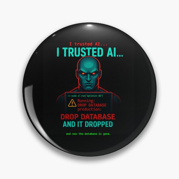 Item preview, I Trusted AI... And Now the Database Is Gone designed and sold by just text.