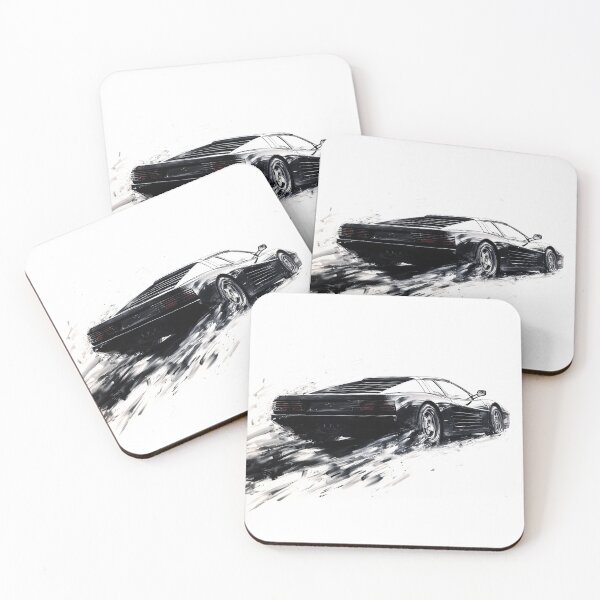 Item preview, Testarossa 1990 Sumi Ink Illustration designed and sold by blackdogshop.
