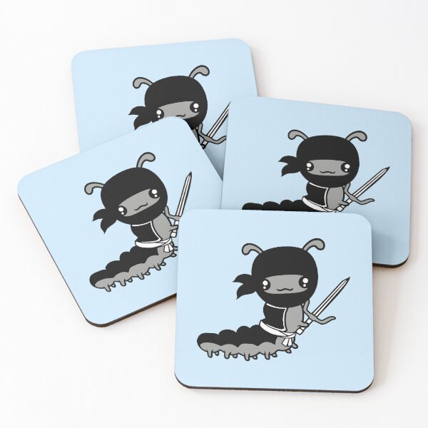Item preview, Caterpillar Ninja Costume Cool Black Japanese Sword Fighter designed and sold by shirt-o-mat.