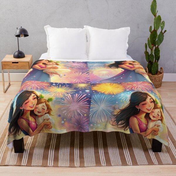 Item preview, Motherhood Moment – Pastel Embrace Under Fireworks designed and sold by EmeraldeaArt.