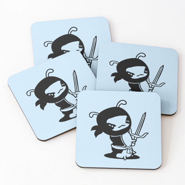 Item preview, Caterpillar Ninja Costume Cool Black Japanese Sword Fighter designed and sold by shirt-o-mat.