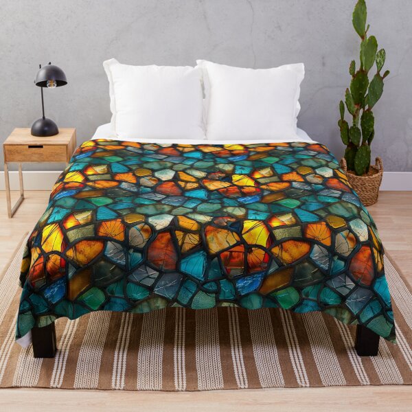 Item preview, Vibrant Abstract Stained Glass Mosaic designed and sold by NTGUILTY.