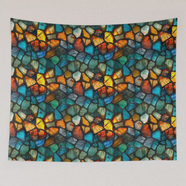Item preview, Vibrant Abstract Stained Glass Mosaic designed and sold by NTGUILTY.