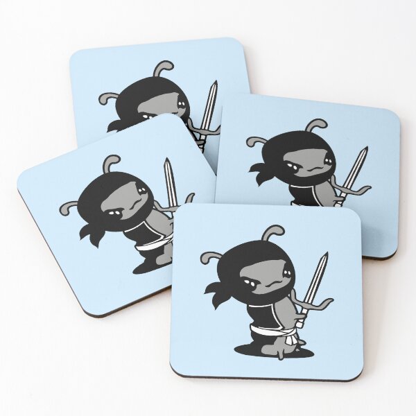 Item preview, Caterpillar Ninja Costume Cool Black Japanese Sword Fighter designed and sold by shirt-o-mat.