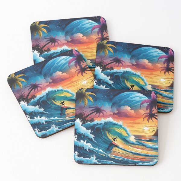 Item preview, Surfing in an Alien Paradise Artscape designed and sold by EschatonGarden.