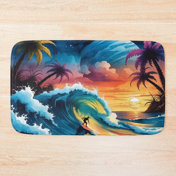 Item preview, Surfing in an Alien Paradise Artscape designed and sold by EschatonGarden.