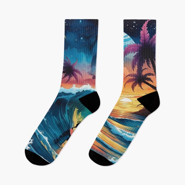 Item preview, Surfing in an Alien Paradise Artscape designed and sold by EschatonGarden.