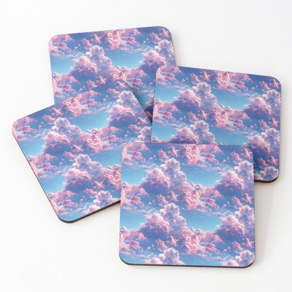 Item preview, Dreamy Pink and Blue Sky with Fluffy Clouds designed and sold by NTGUILTY.