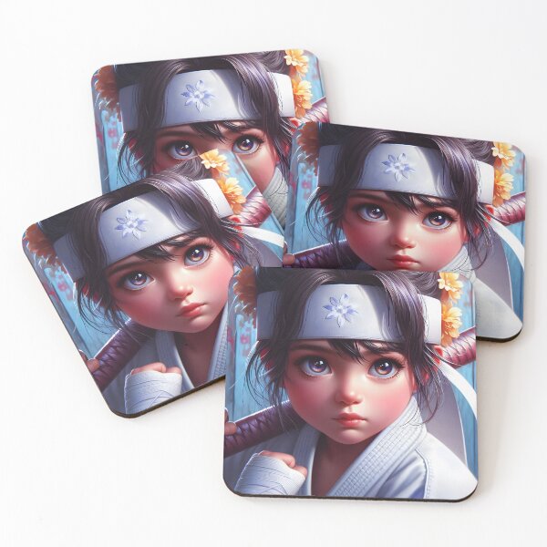 Item preview, Karate Girl – Cute Cartoon in White Gi designed and sold by EmeraldeaArt.
